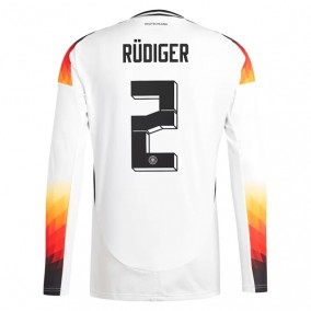 Prima Maglia Germania Rüdiger 2 Euro 2024 Manica Lunga